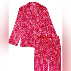 Victoria Secret red with hearts satin pyjamas